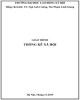 Giáo trình Thống kê xã hội: Phần 1