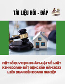 Tài liệu Hỏi - đáp Một số quy định pháp luật về Luật Kinh doanh bất động sản năm 2023 liên quan đến doanh nghiệp