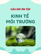 Câu hỏi ôn tập học phần Kinh tế môi trường